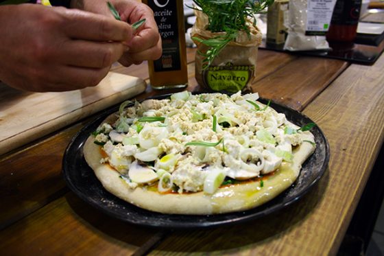 Coca-pizza vegetales