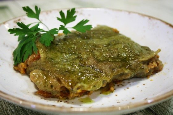 Lasaña vegetal con boloñesa