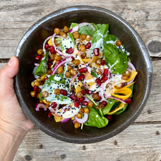 Receta de otoño ensalada de garbanzos